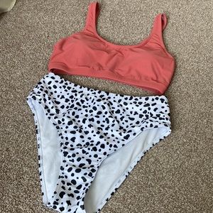 High waisted bathing suit